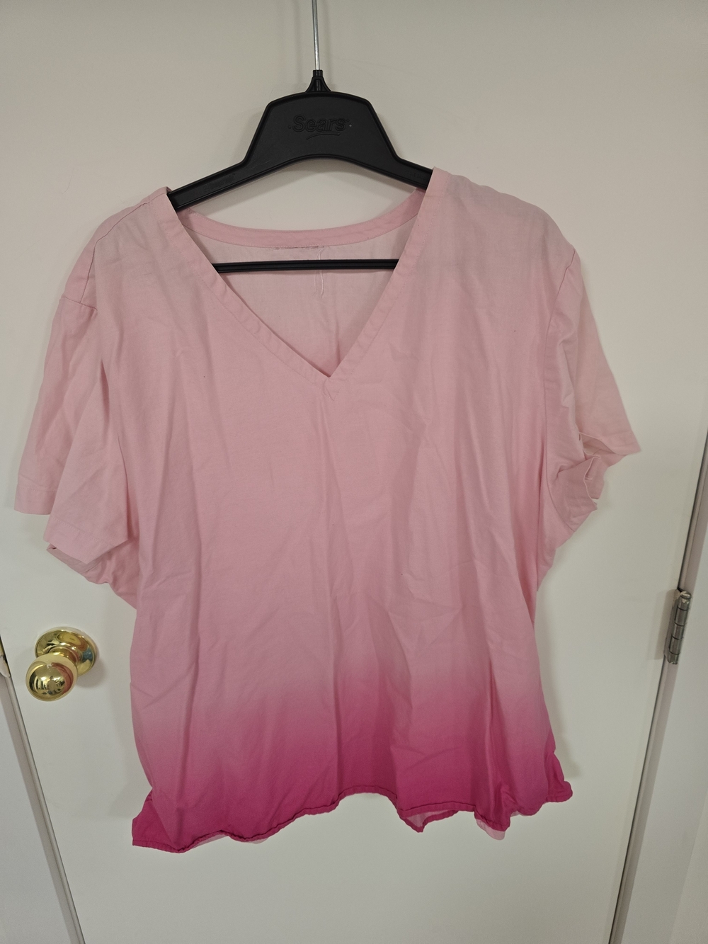 Scrubstar Pink to Magenta Ombre V-Neck Tunic
